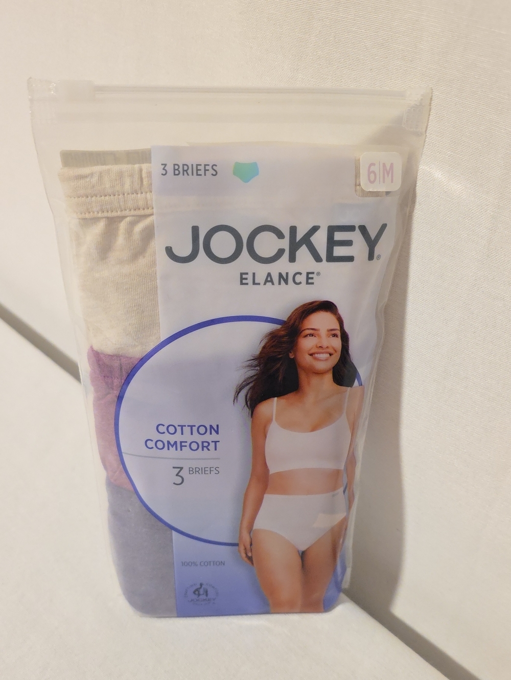 Jockey Elance 3-Pack Briefs - Cream, Lavender, Purple